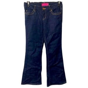 GLO JEANS, Flare, Dark Wash, Denim, Sz 9, Indigo, Cotton, Stretch‌, Classic